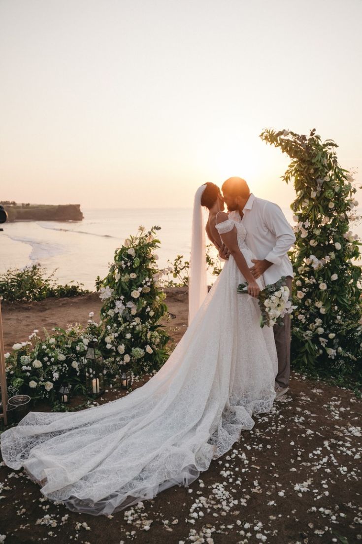 Wedding ceremony with ocean view