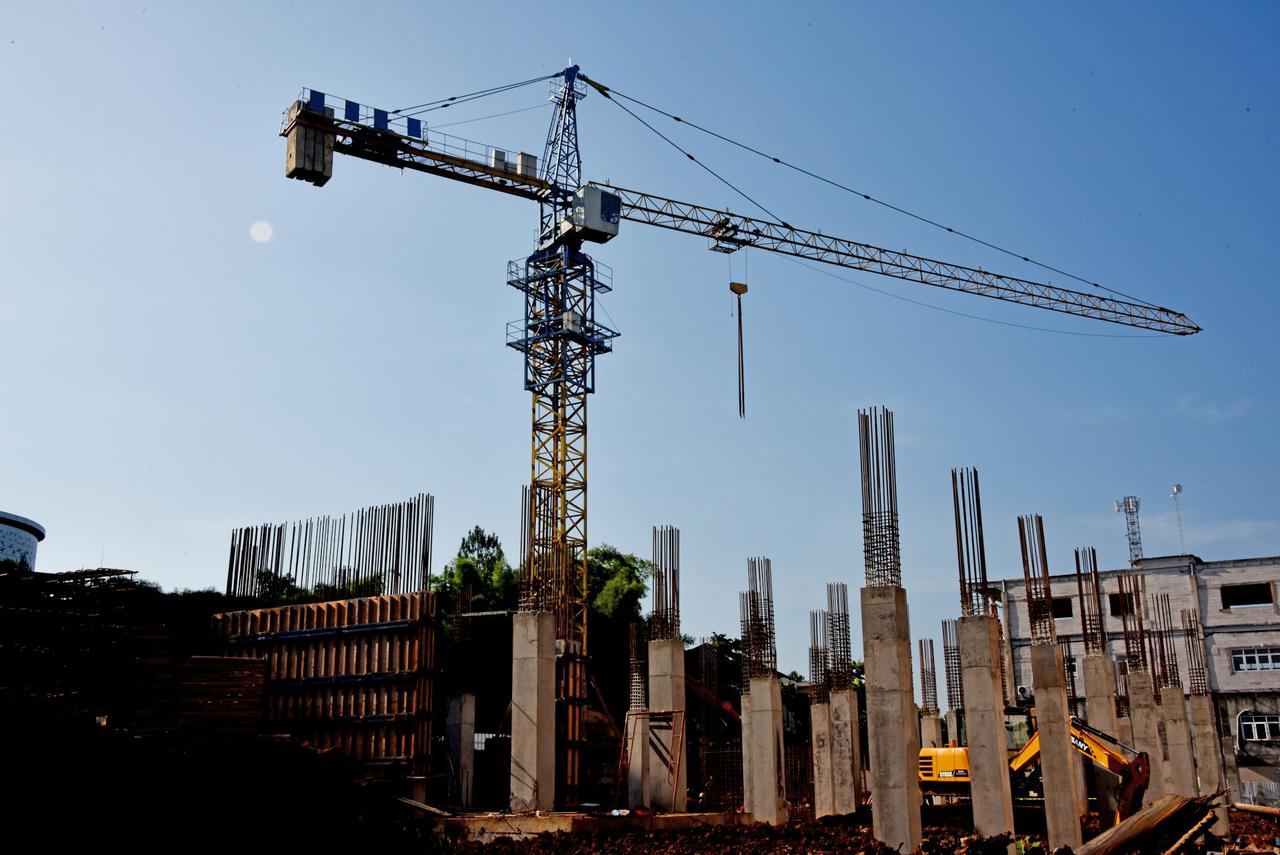constructing the building