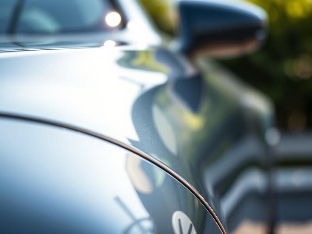 A close up shot of a pristine, freshly detailed car
