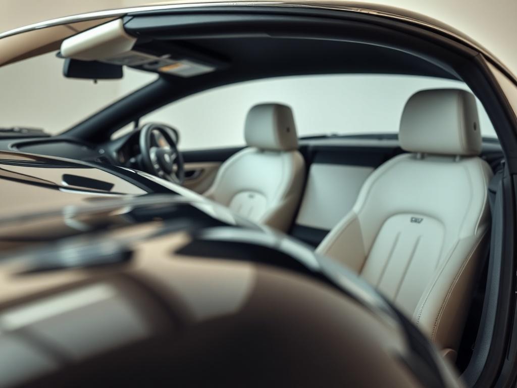 An artistic close up shot of a beautifully detailed car,