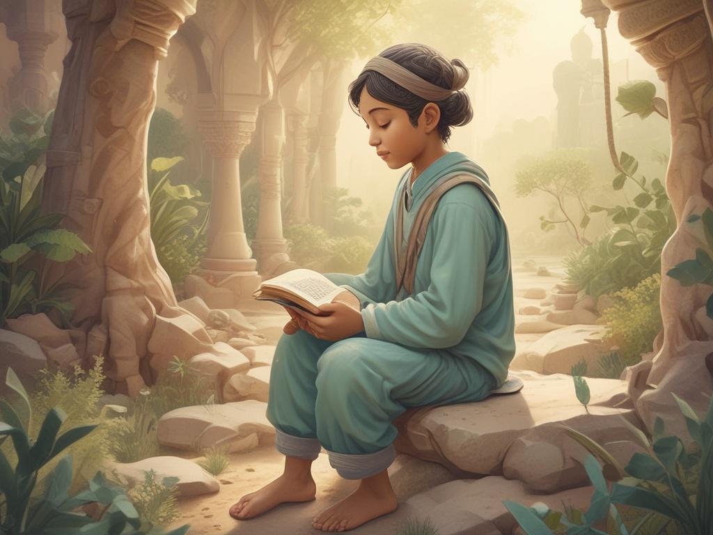 children's book, adventure, Islamic values, illustrations, storytelling