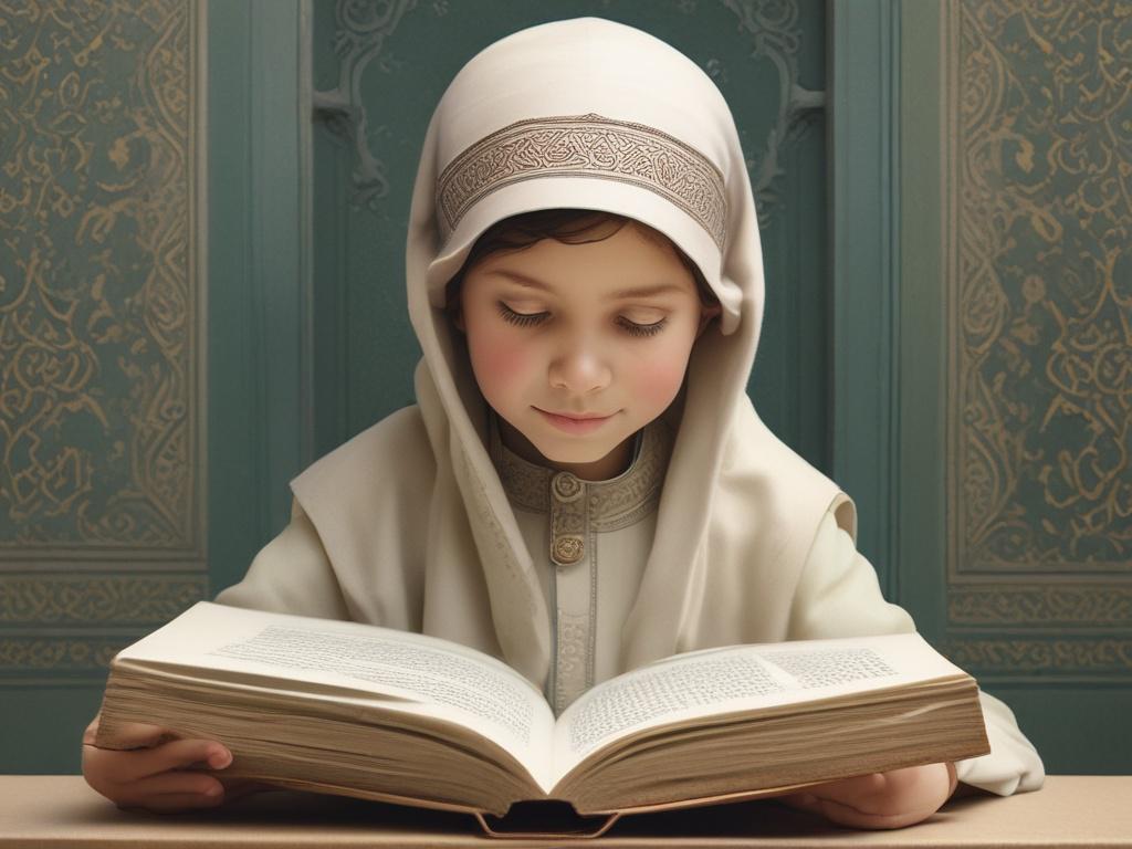 Islamic book, children's education, vibrant illustrations, early readers, faith