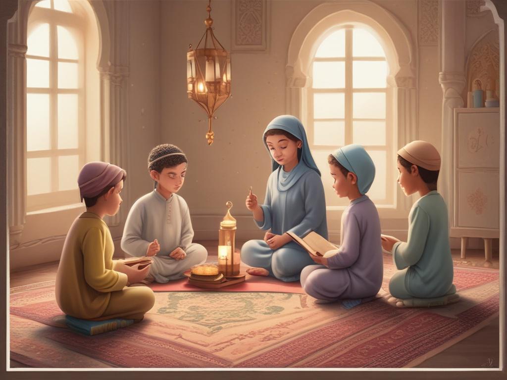children's book, Ramadan, celebration, Islamic values, illustrations