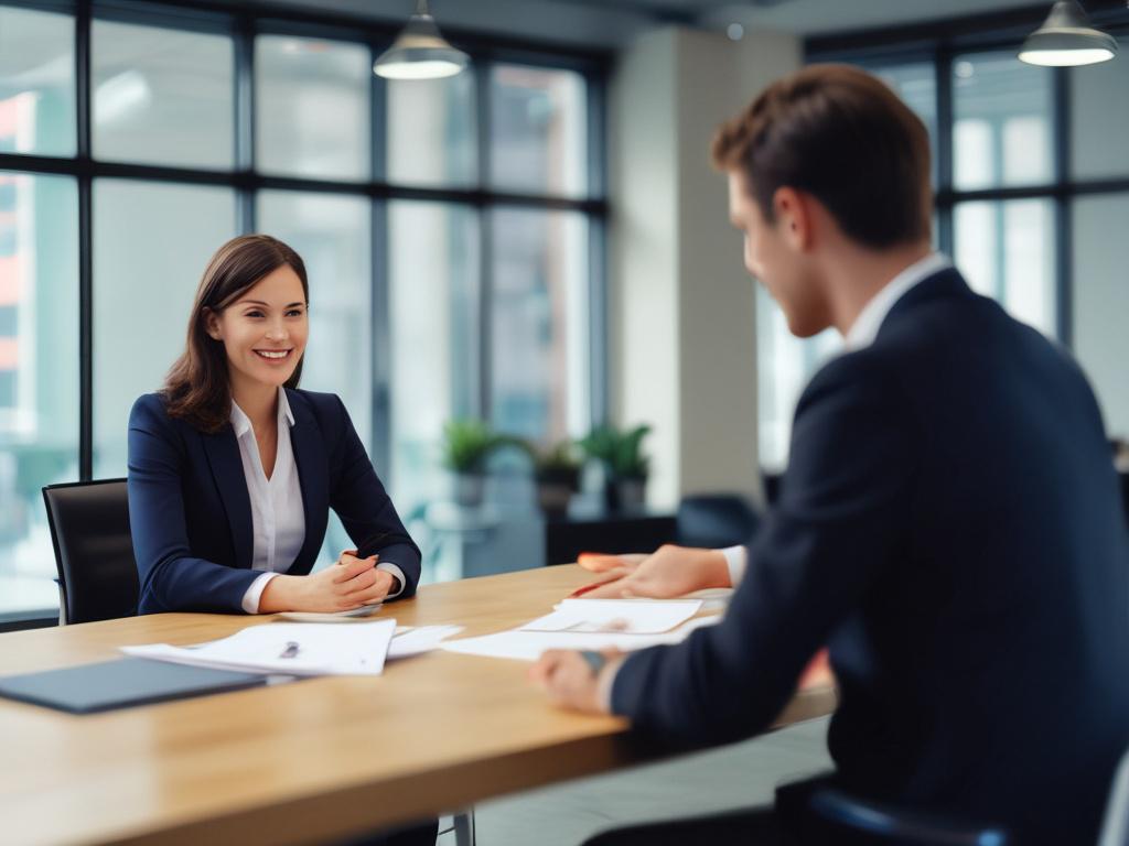 A professional PR recruiter engaged in a conversation with a