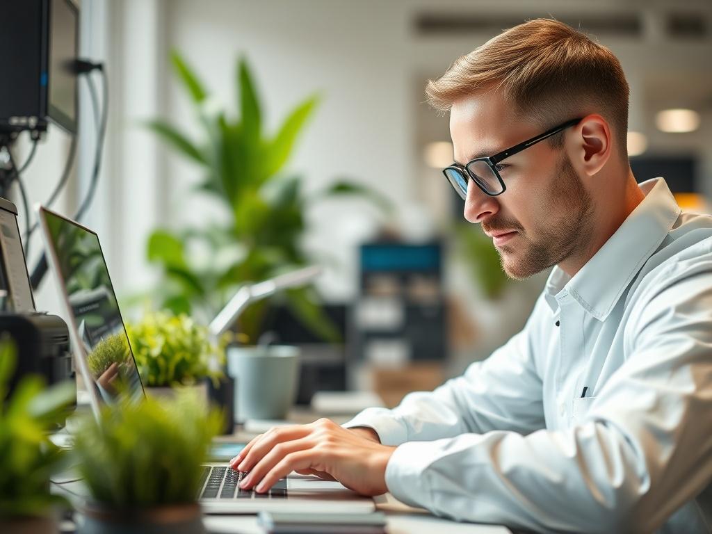 A close up shot of a professional looking technician in