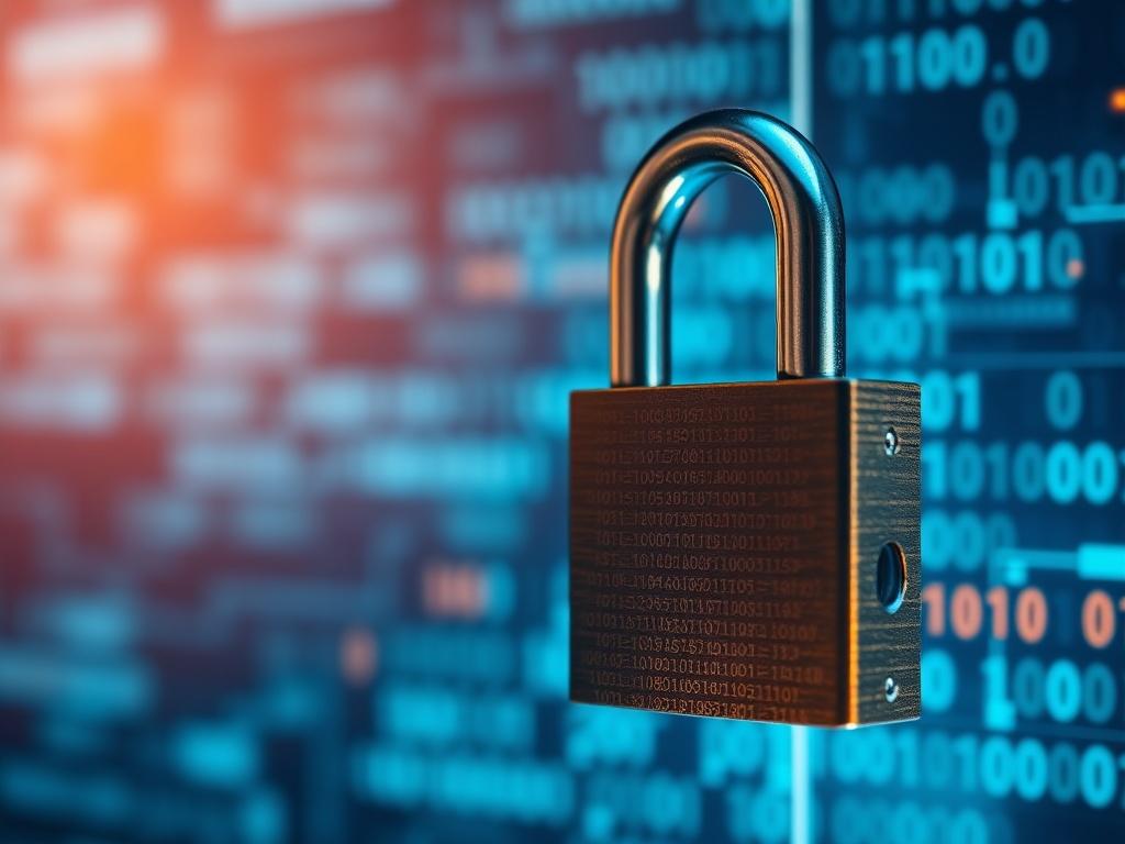 A high resolution close up shot of a digital lock