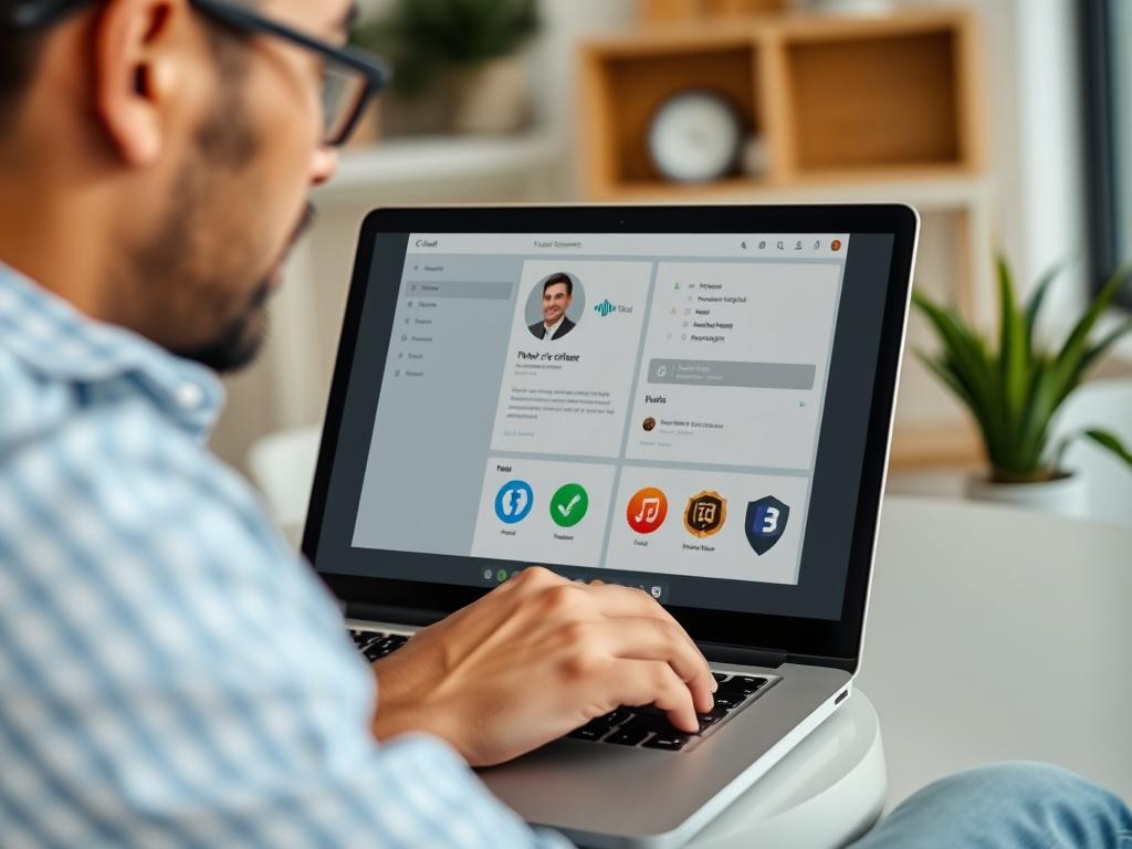 A high resolution close up of a freelancer reviewing their