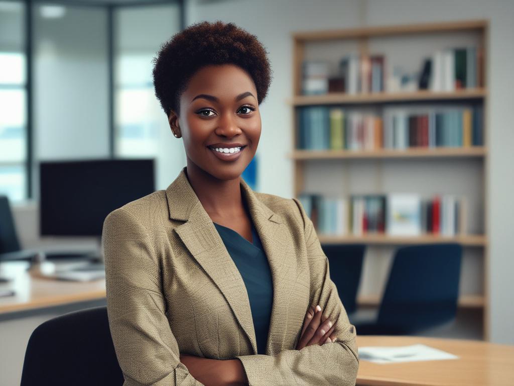 A professional portrait of Gifty Aruwajoye, the founder of Giftovate
