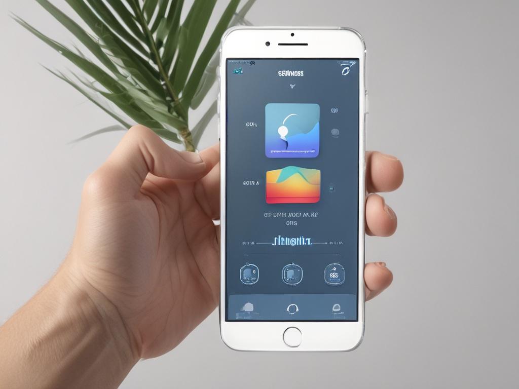A high resolution image of a smartphone displaying the SweatSmart