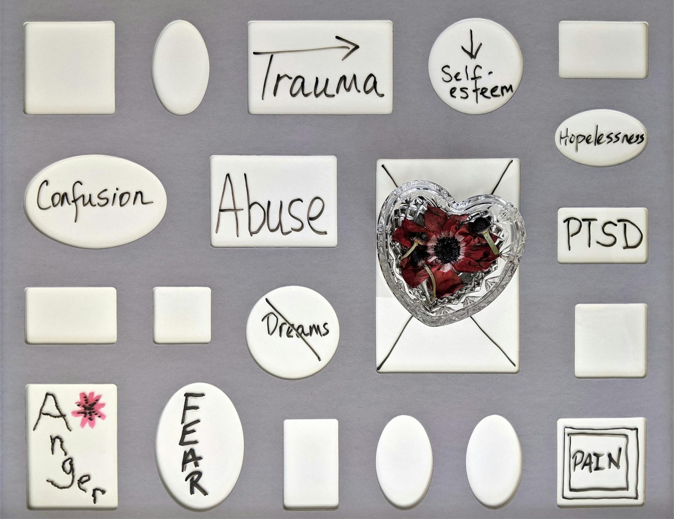Abuse. Ongoing trauma. Low self-esteem. Boxed in by pain. Fragile hearts, broken and darkened.