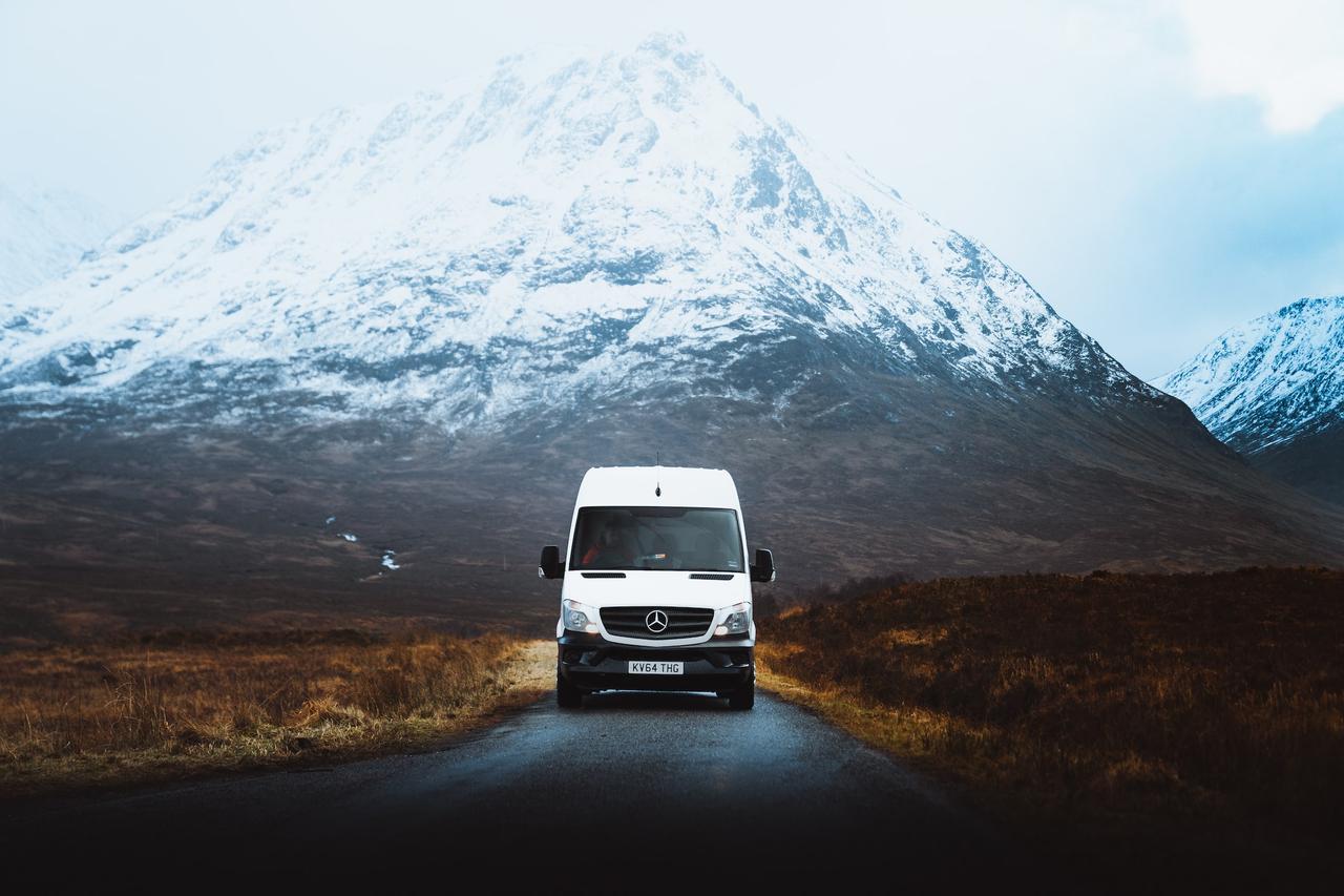 Camper van in Glen Coe 
