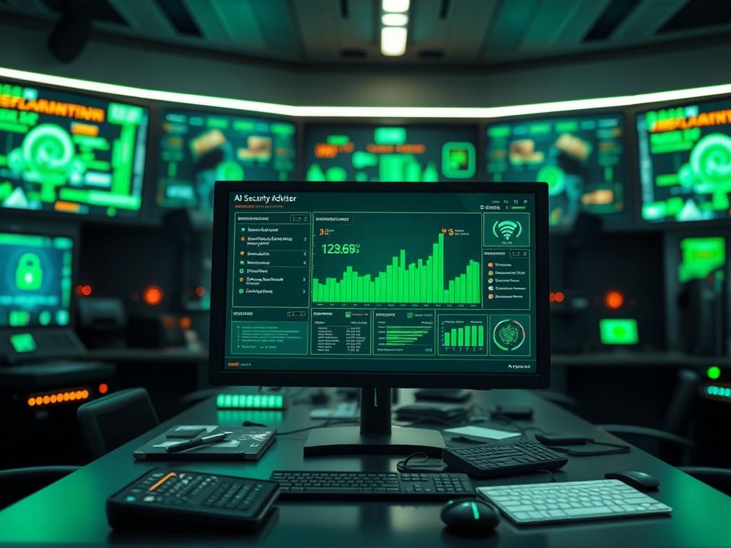 A close up shot of an AI security advisor interface
