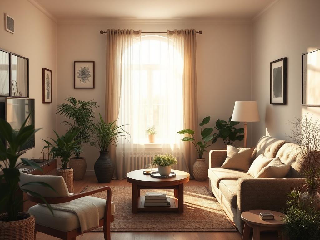 A cozy, welcoming living space designed for veterans and seniors,