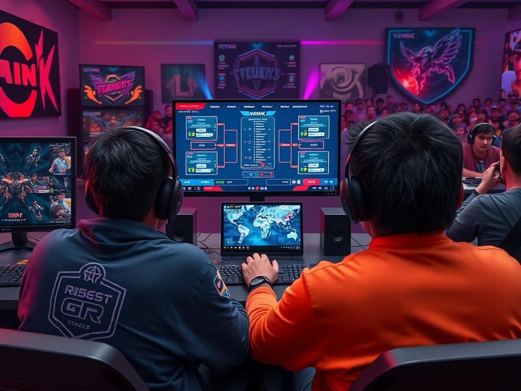 An exciting online Omok tournament in progress, showing players in
