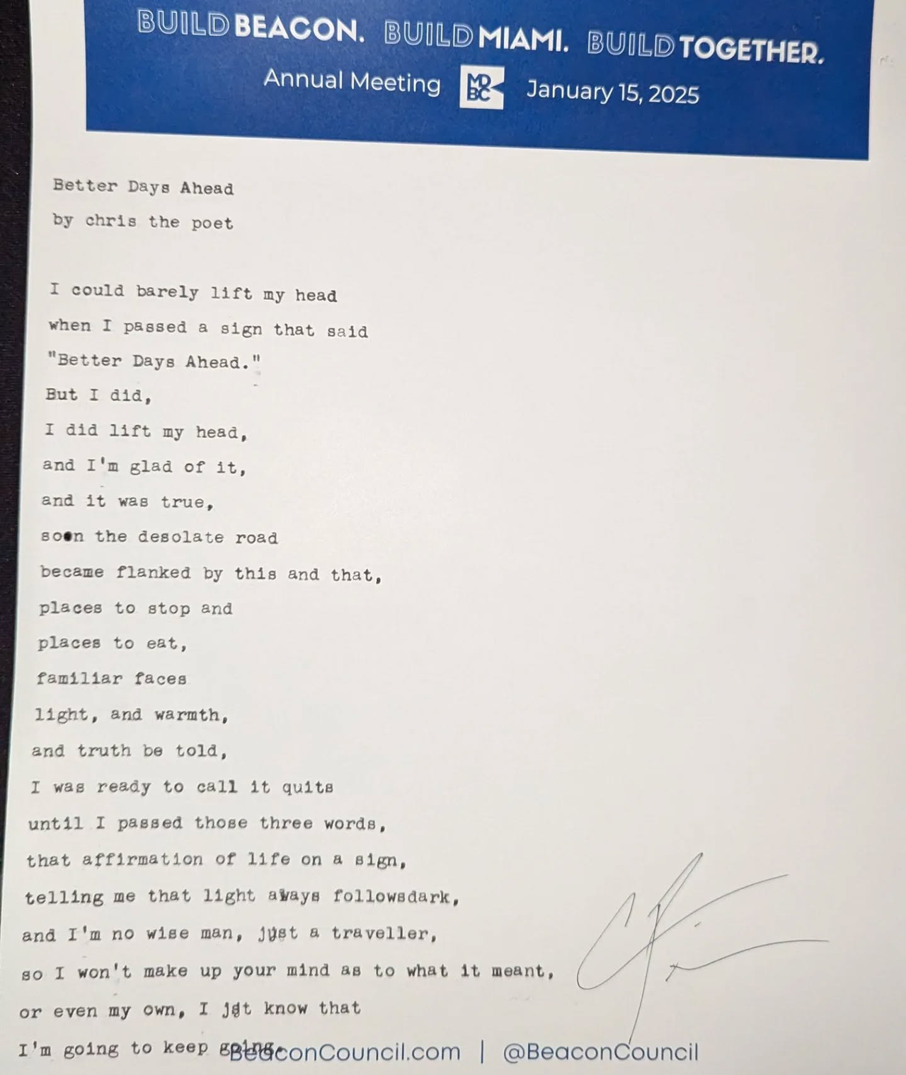 Additional archive image for Better Days Ahead by Chris the Poet