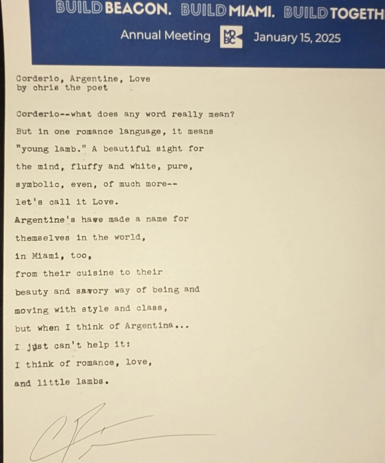 Additional archive image for Camaraderie, Argentina, Love by Chris the Poet