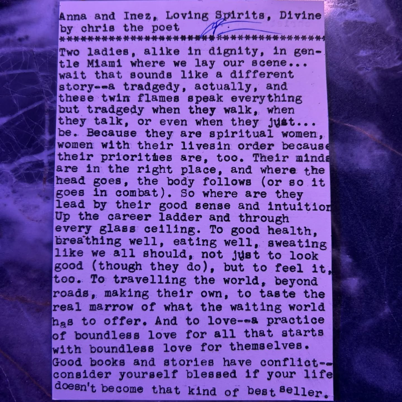 Additional archive image for Anna and Ines, Loving Spirits, Divine by Chris the Poet