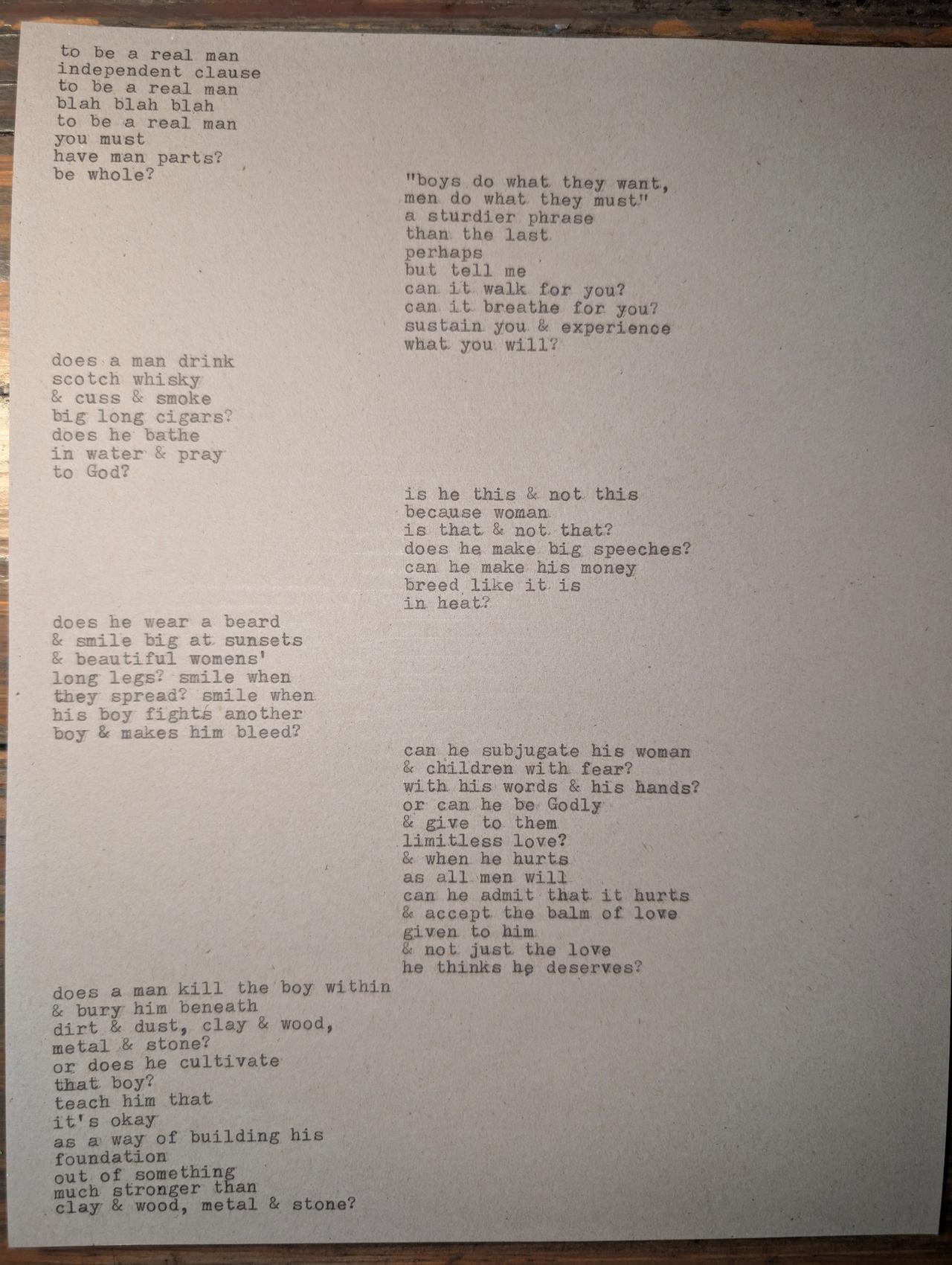 Additional archive image for to a young man & his boulder - for Isaiah by Chris the Poet