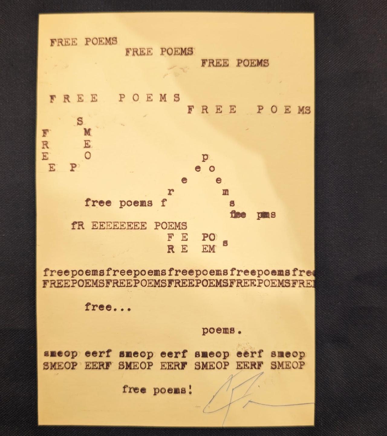 Additional archive image for FREE POEMS by Chris the Poet