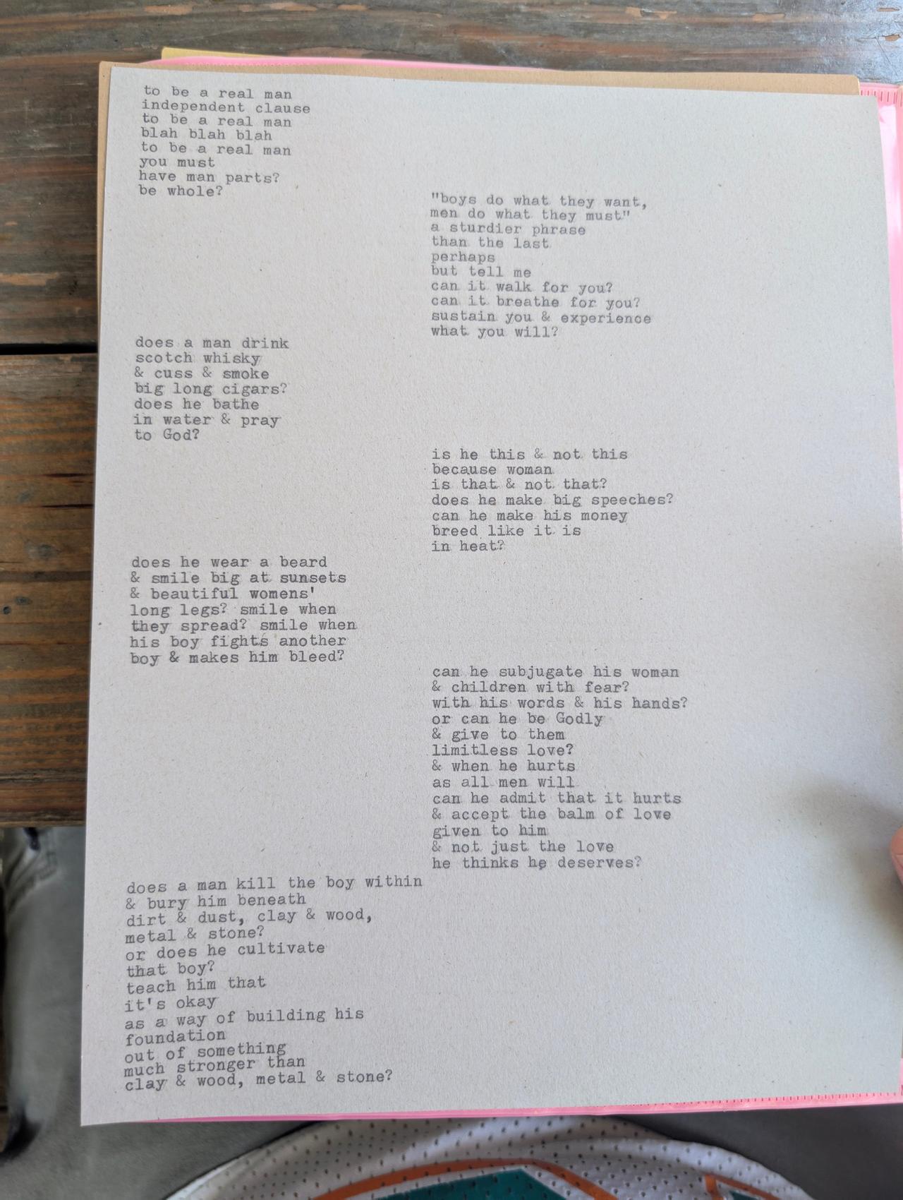 Additional archive image for to a young man & his boulder - for Isaiah by Chris the Poet