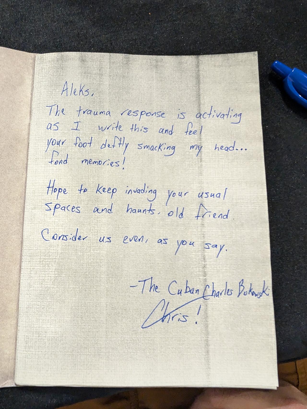 Original typewritten poem Aleks. by Chris the Poet
