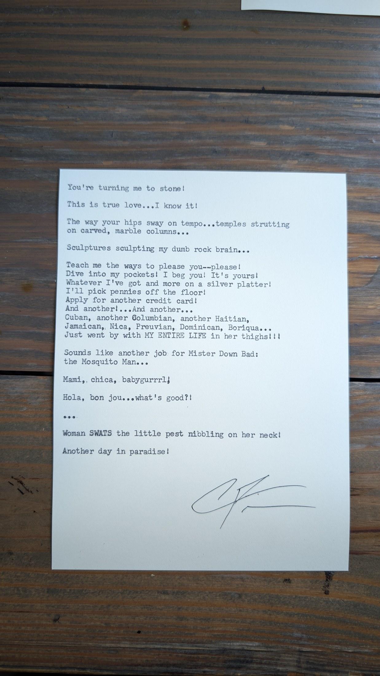 Additional archive image for Mosquito Man by Chris the Poet
