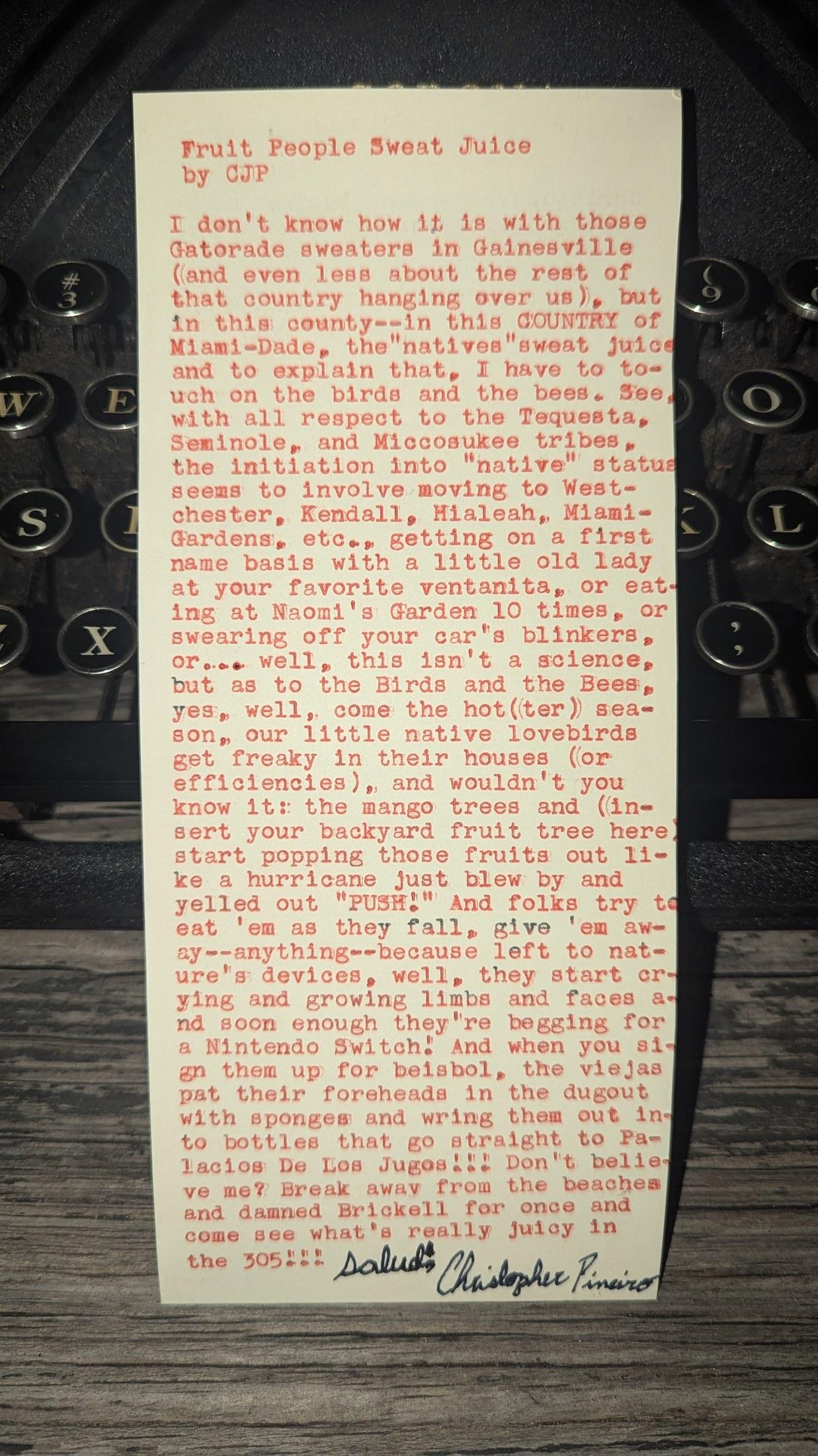 Additional archive image for Fruit People Sweet Juice by Chris the Poet
