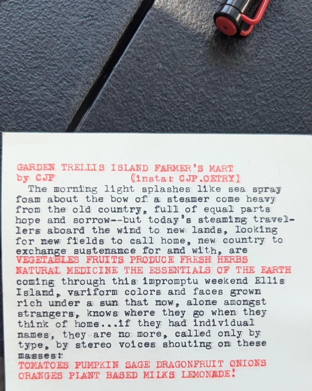 Additional archive image for GARDEN TRELLIS ISLAND FARMER’s MART by Chris the Poet