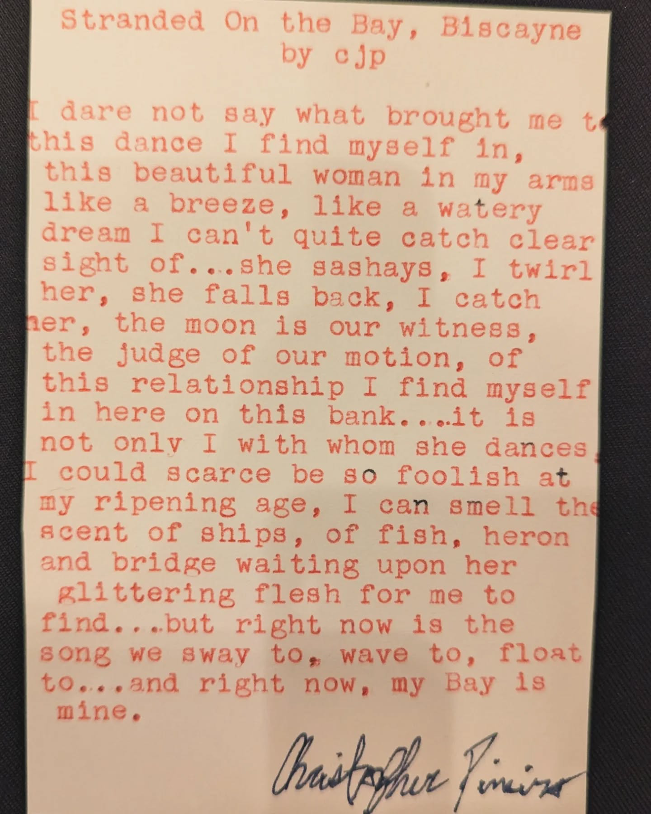 Additional archive image for Stranded On the Bay, Biscayne by Chris the Poet