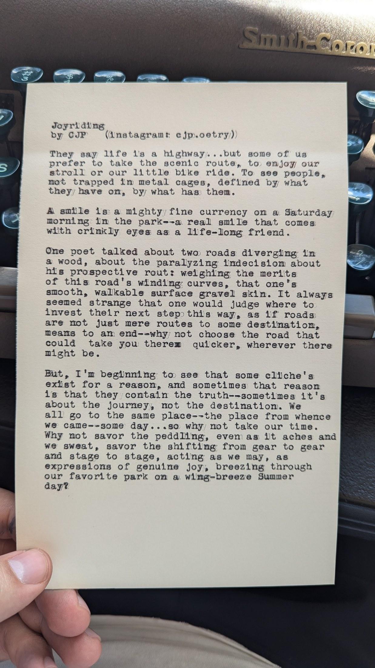 Additional archive image for Joyriding by Chris the Poet