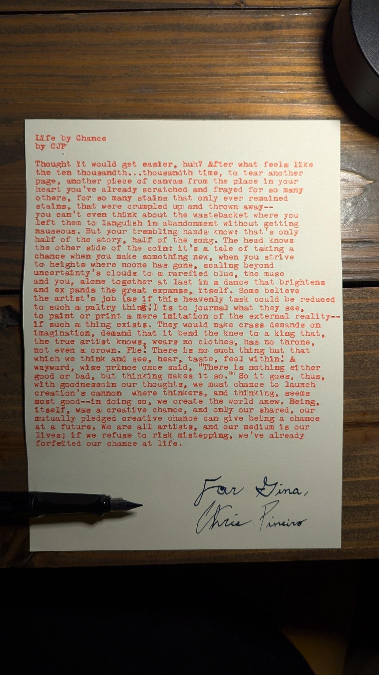 Additional archive image for Life by Chance by Chris the Poet