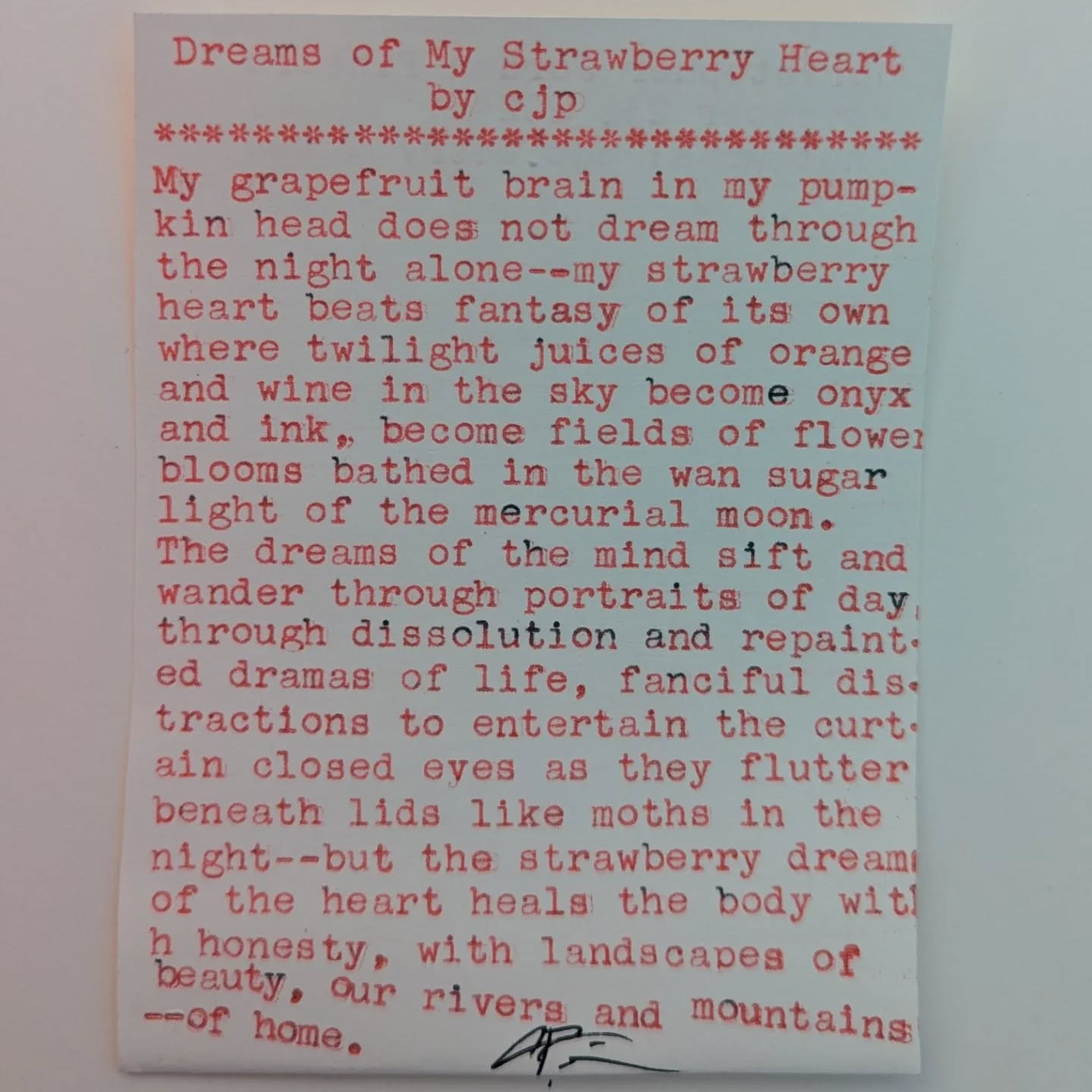 Additional archive image for Dreams of My Strawberry Heart by Chris the Poet