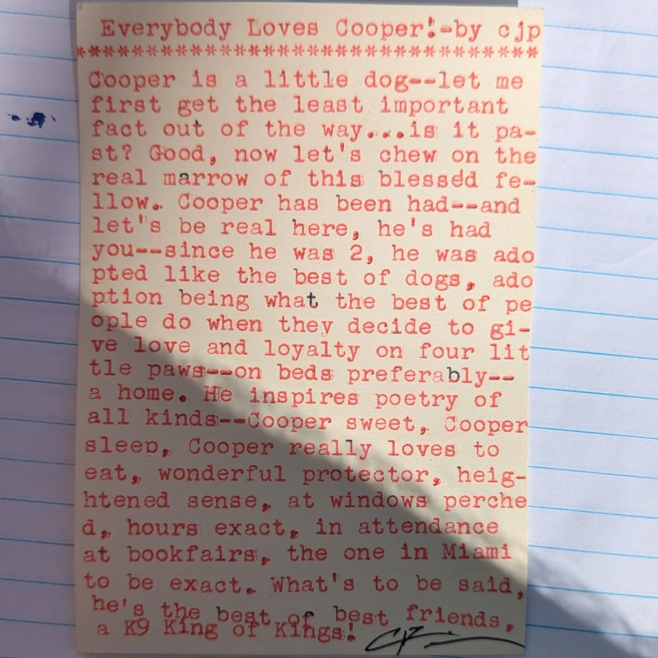 Additional archive image for Everybody Loves Cooper! by Chris the Poet
