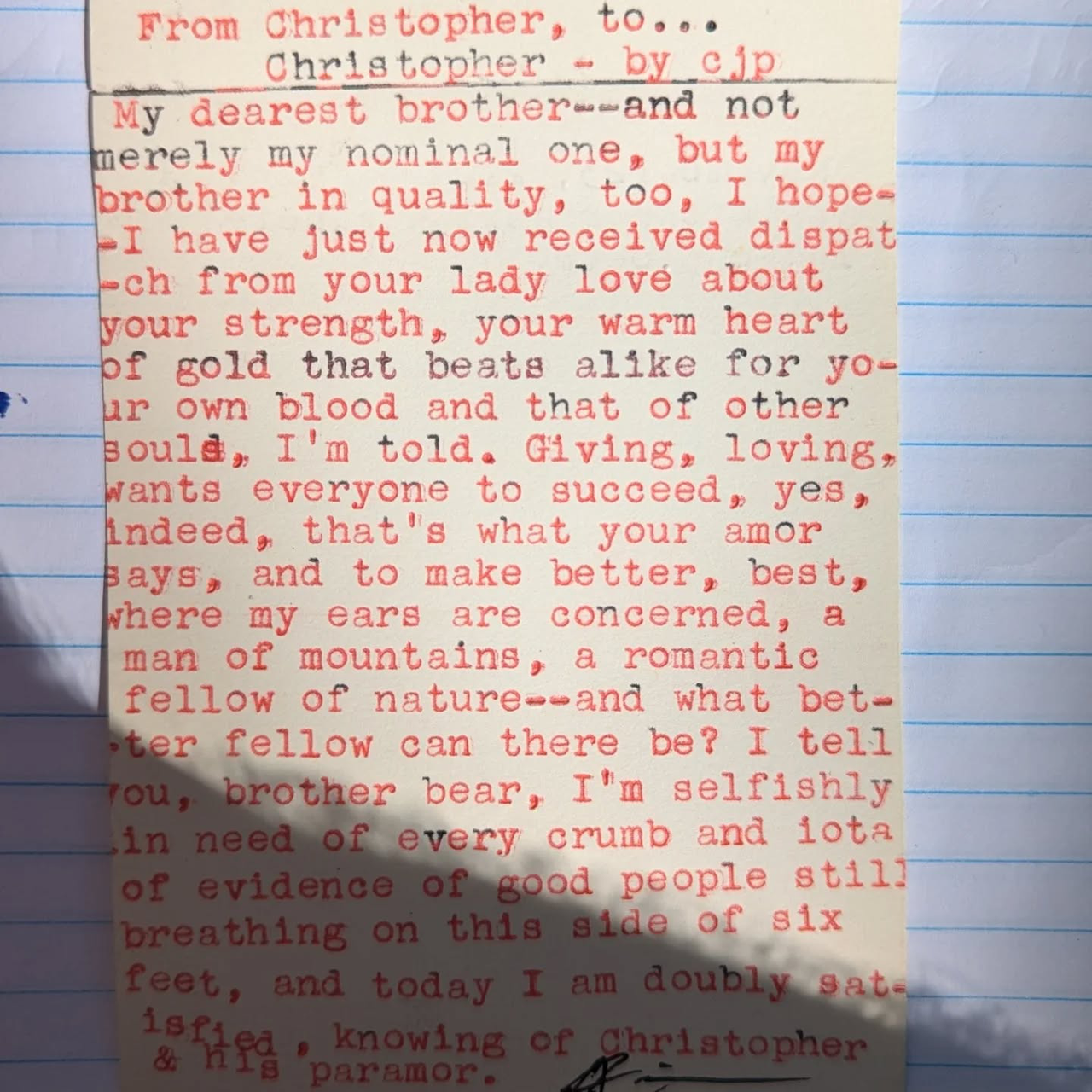 Additional archive image for From Christopher, to... Christopher by Chris the Poet