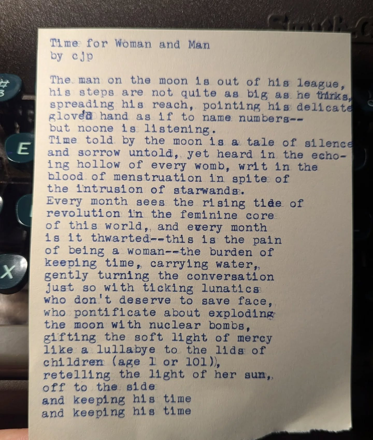 Additional archive image for Time for Woman and Man by Chris the Poet