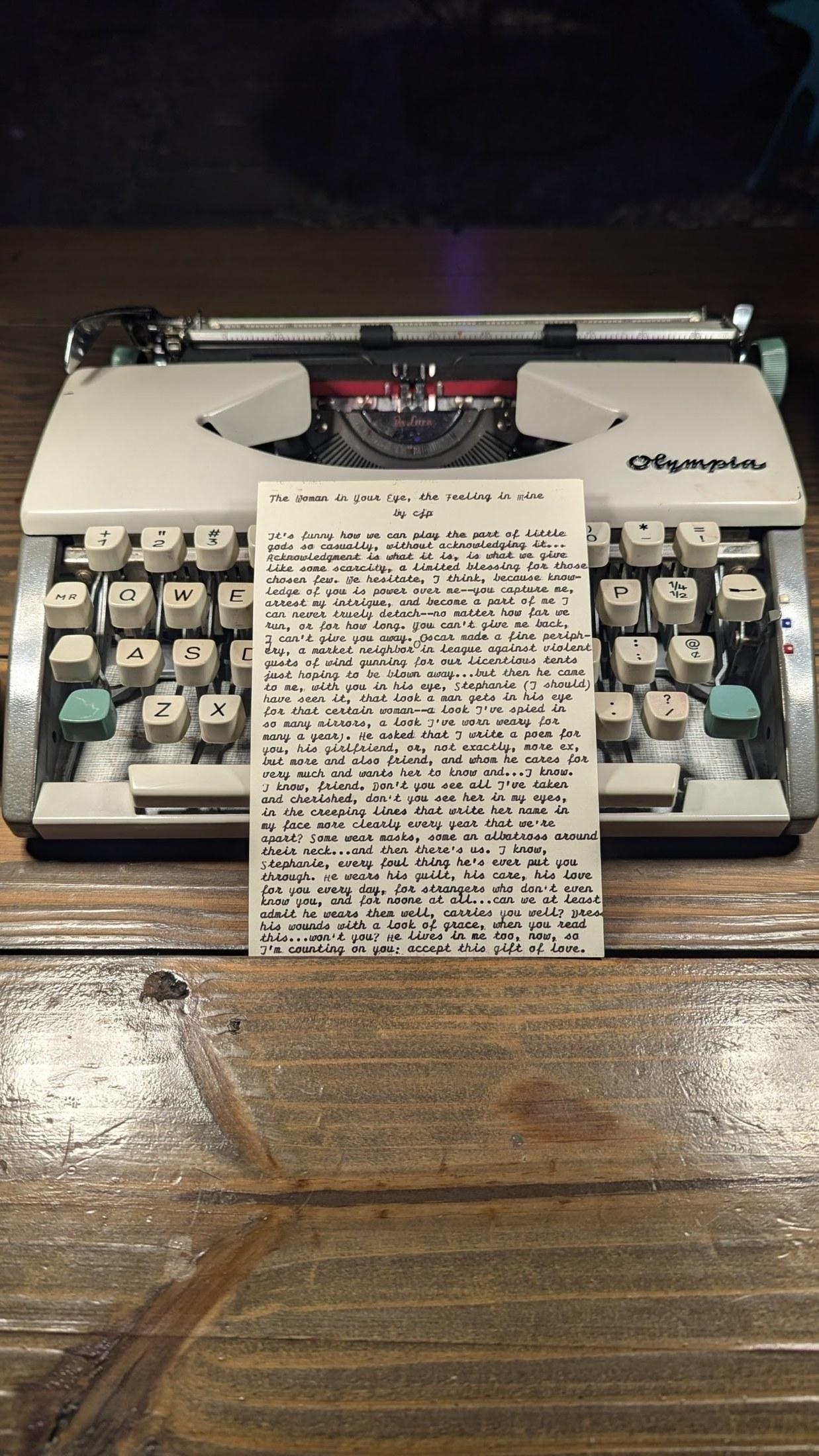Additional archive image for The Woman in Your Eye, the Feeling in Mine by Chris the Poet