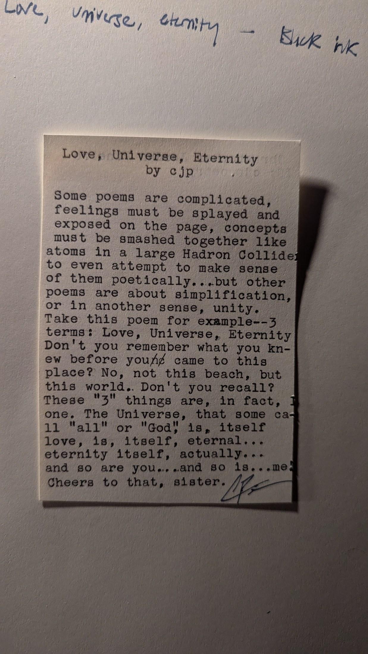 Additional archive image for Air, Lustre, Eternity by Chris the Poet