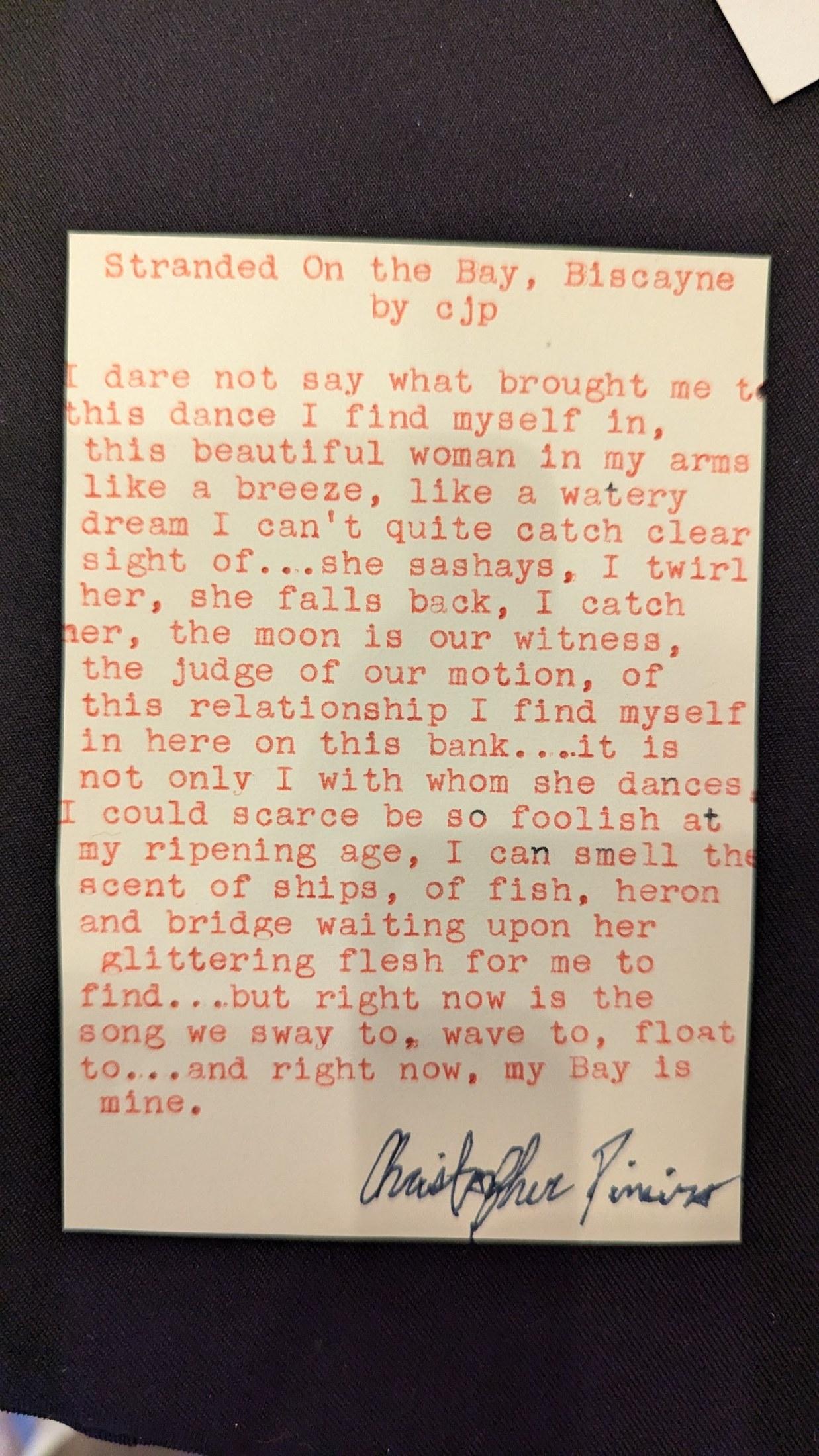 Additional archive image for Stranded On the Bay, Biscayne by Chris the Poet