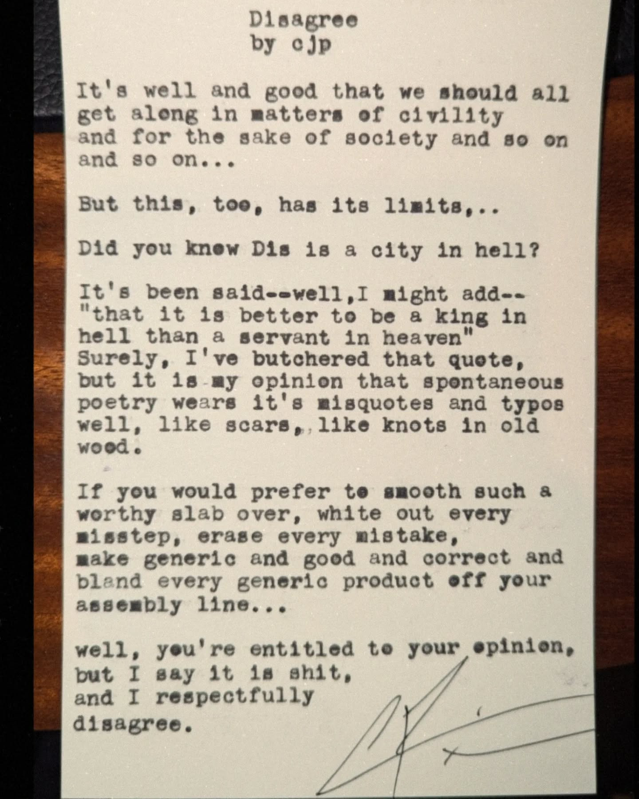 Additional archive image for Disagree by Chris the Poet