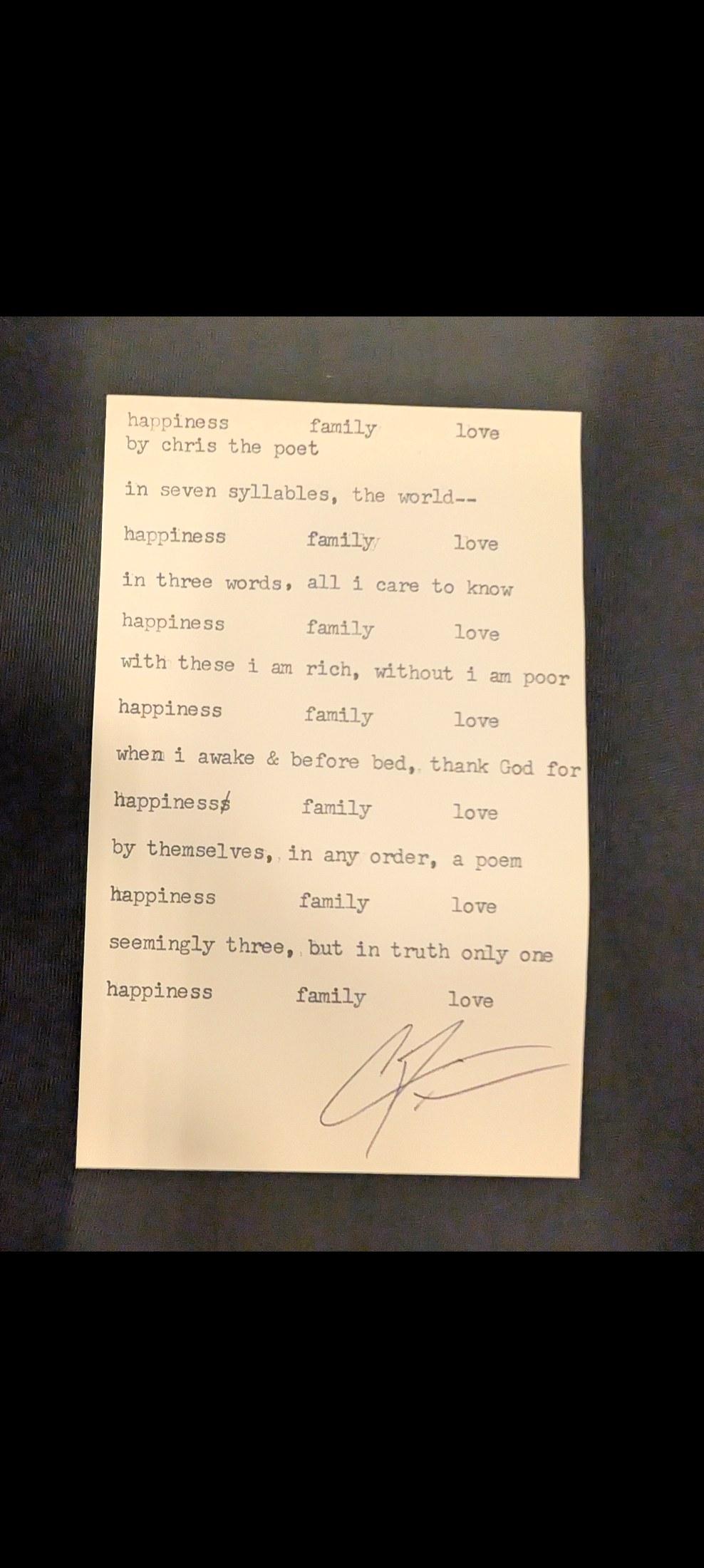 Additional archive image for happiness family love by Chris the Poet