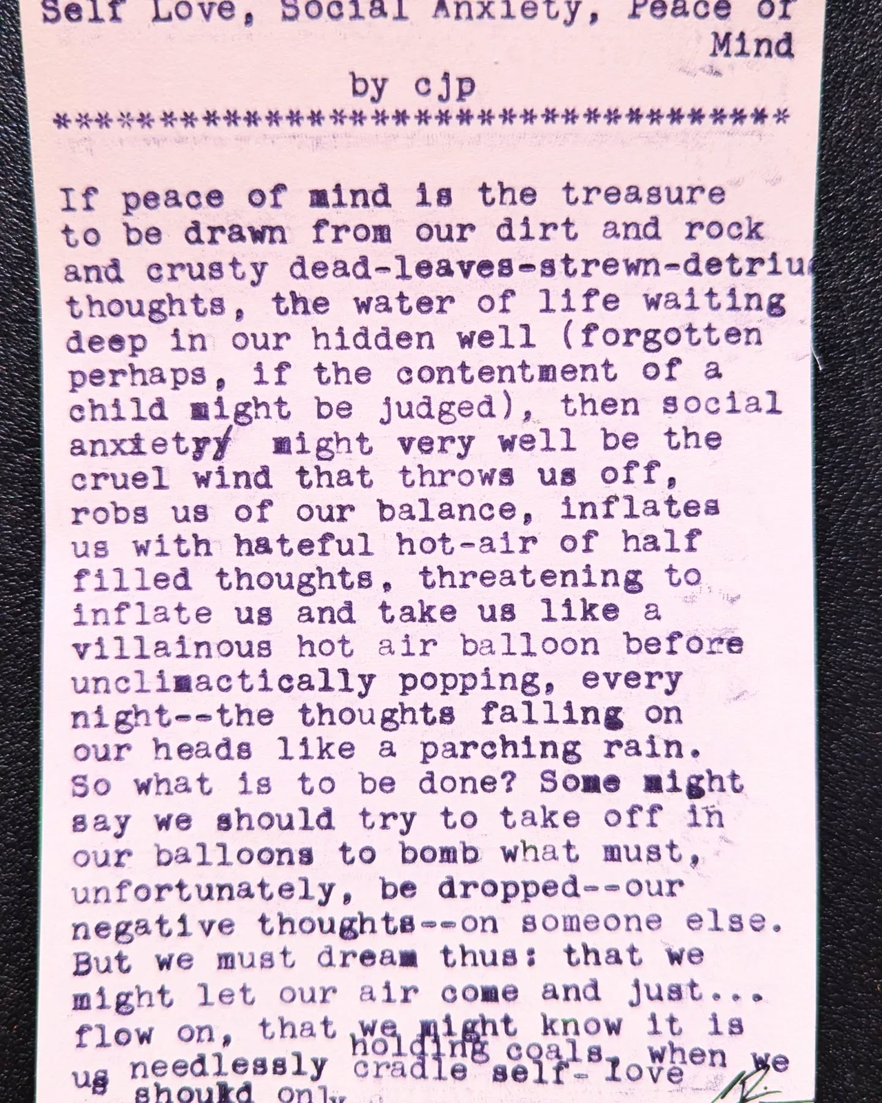 Additional archive image for Self Love, Social Anxiety, Peace of Mind by Chris the Poet