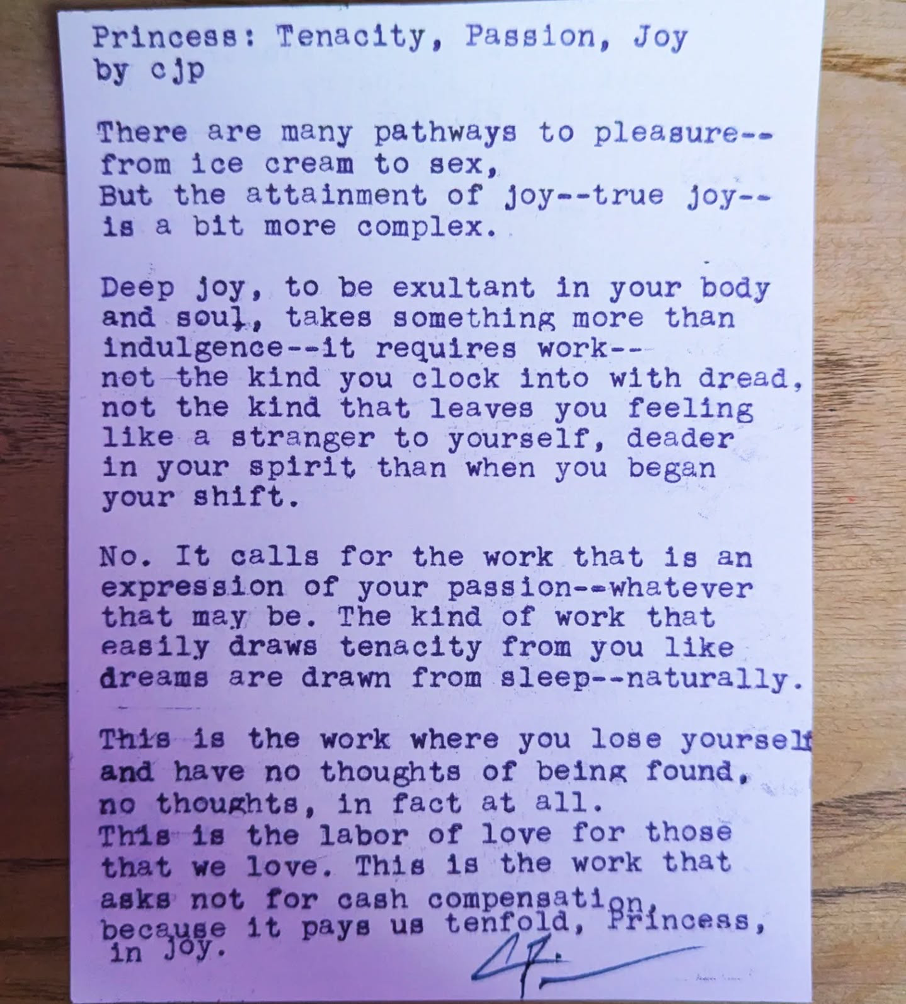 Additional archive image for Princess: Tenacity, Passion, Joy by Chris the Poet