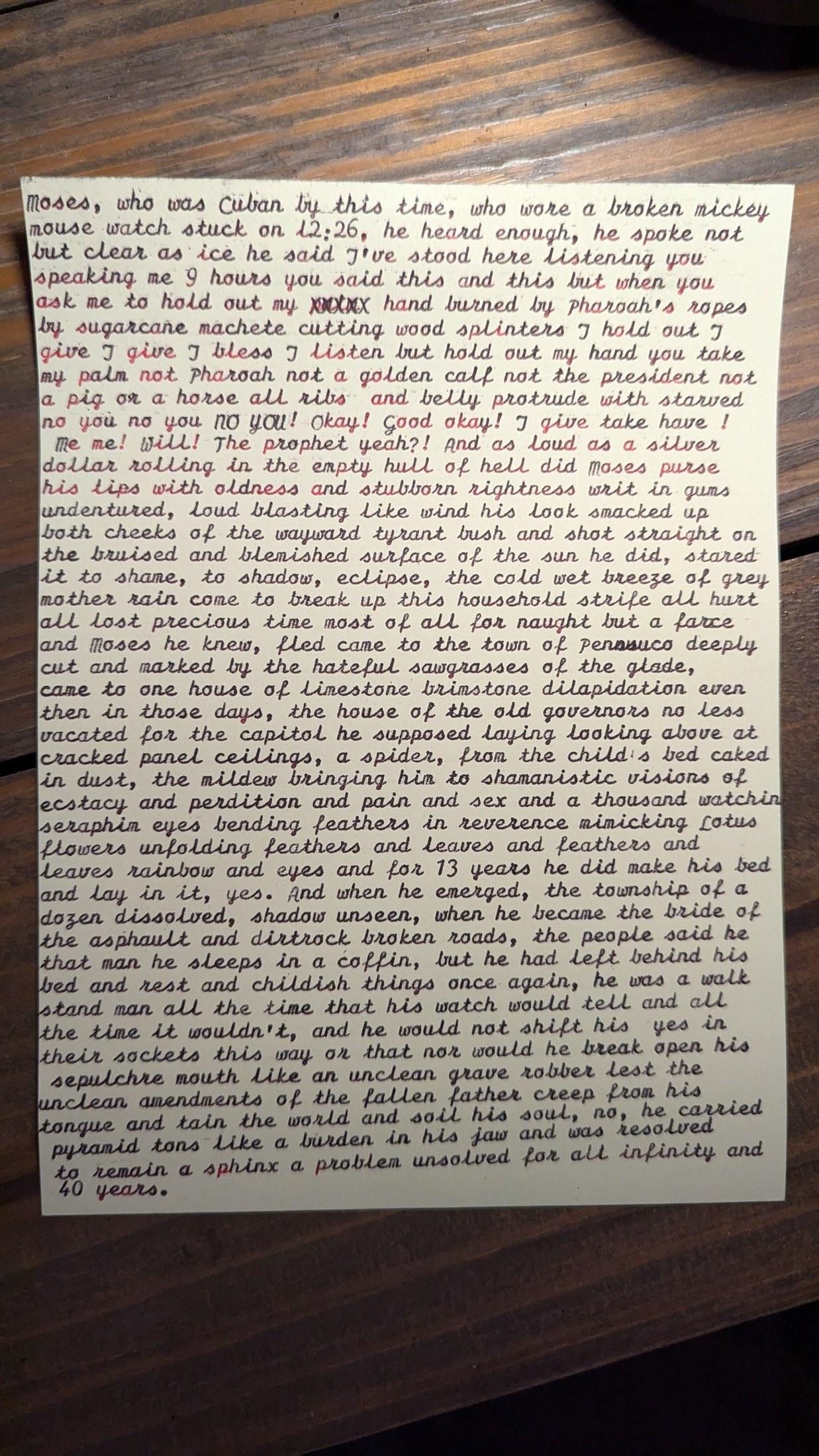 Original typewritten poem Happy Cheap by Chris the Poet