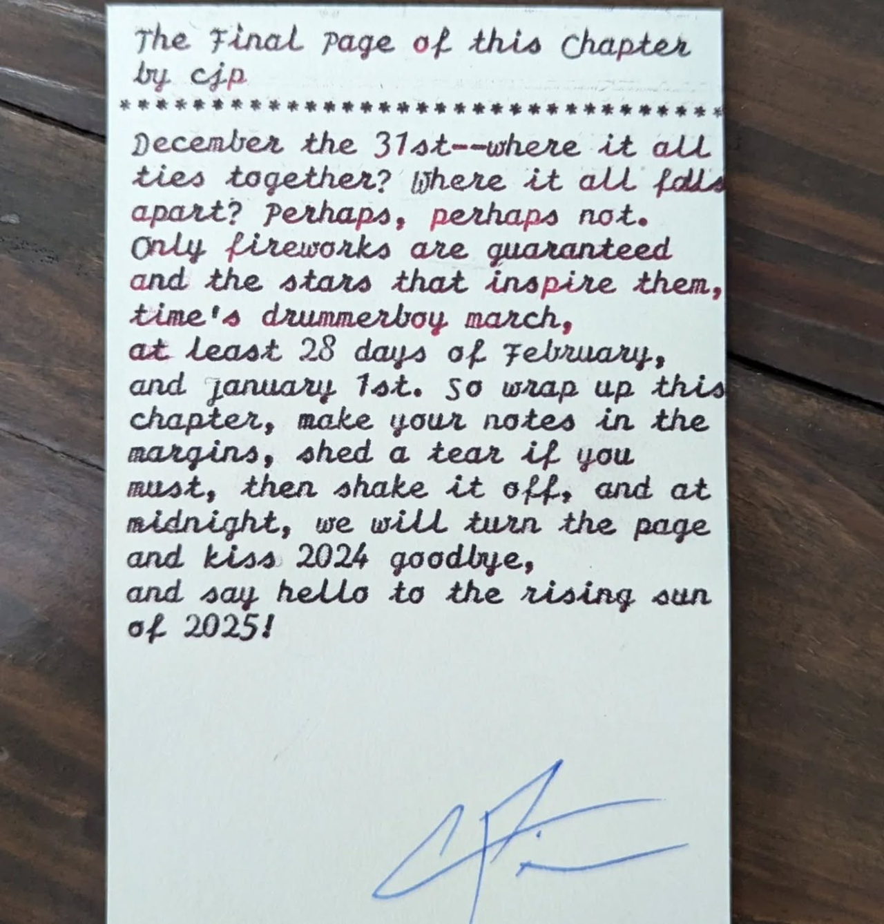 Additional archive image for The Final Page of this Chapter by Chris the Poet