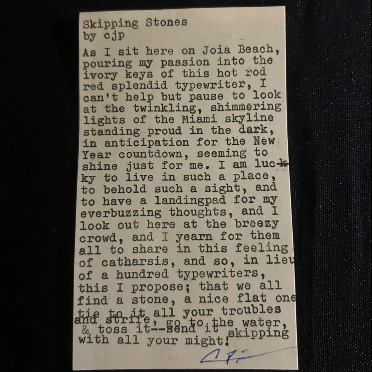 Additional archive image for Skipping Stones by Chris the Poet