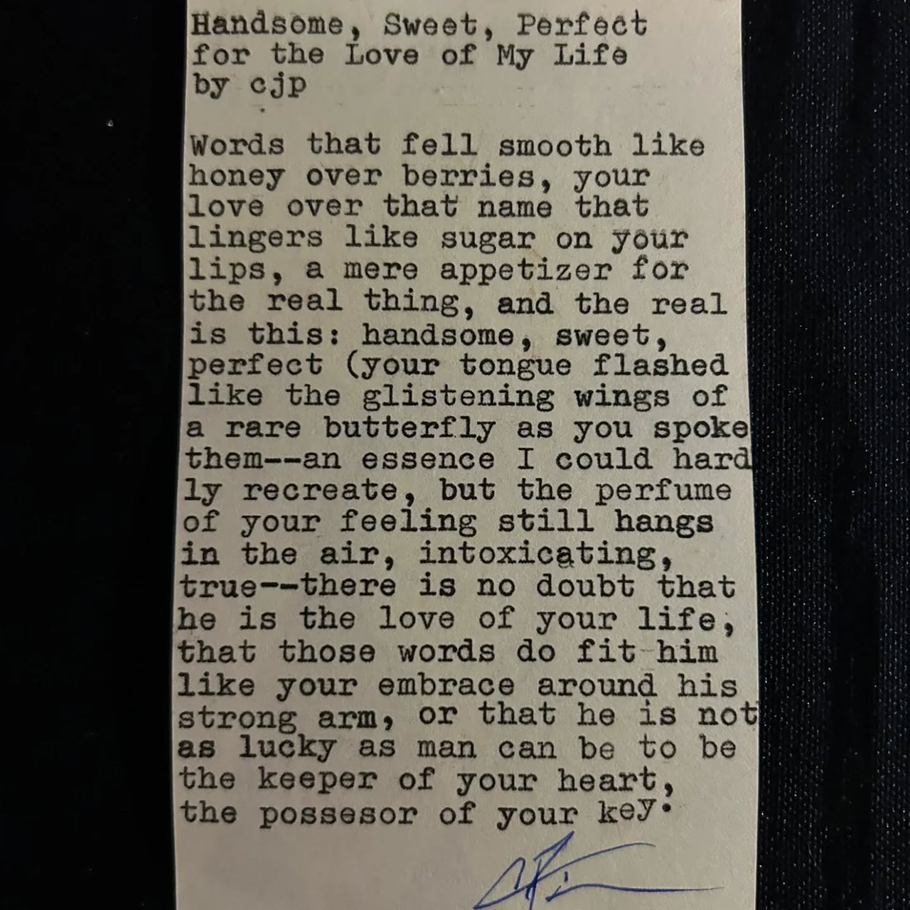 Additional archive image for Handsome, Sweet, Perfect for the Love of My Life by Chris the Poet