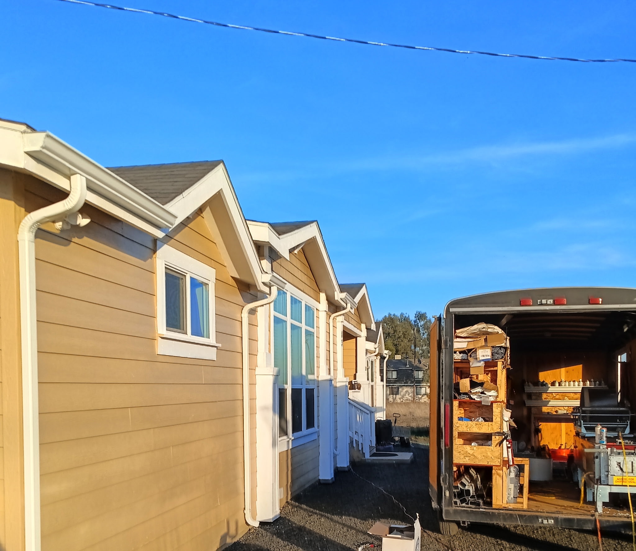 White Seamless Gutter Installation