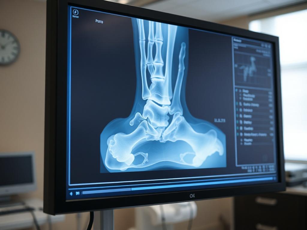 A high resolution close up shot of an orthopedic X