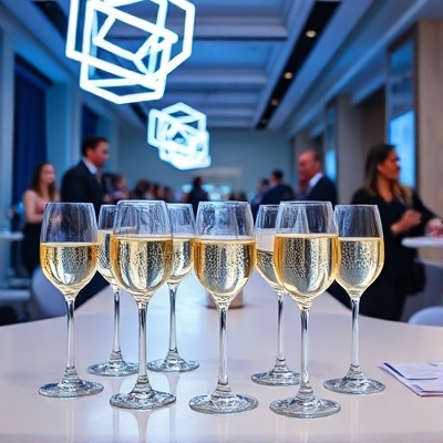 Cocktail reception setup