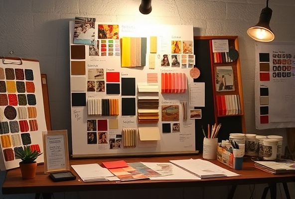 Event planning mood board with design inspiration